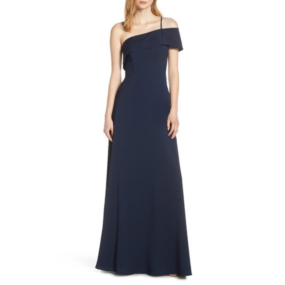 NWT Hayley Paige Occasions Crepe Evening Dress